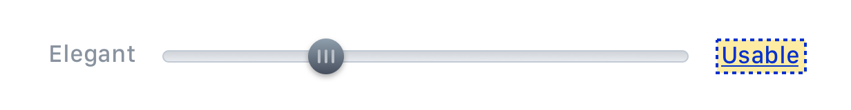 Slider between elegant and usable link design